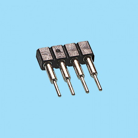 8379 / Conector hembra recto simple fila pin torneado - Paso 2.00 mm