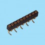 8383 / Conector hembra SMD recto simple fila pin torneado - Paso 2.00 mm