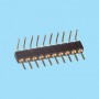 8372 / Conector macho acodado simple fila pin torneado - Paso 2.00 mm