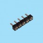 8430 / Conector hembra recto simple fila pin torneado - Paso 2.54 mm