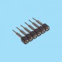 8435 / Conector hembra recto simple fila pin torneado - Paso 2.54 mm