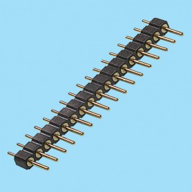8418 / Conector macho recto simple fila pin torneado - Paso 2.54 mm