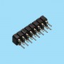 8401 / Conector hembra recto doble fila pin torneado - Paso 2.54 mm