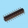 8413 / Conector macho recto doble fila pin torneado - Paso 2.54 mm
