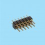 8419 / Conector macho recto doble fila pin torneado - Paso 2.54 mm
