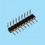 8394 / Conector macho acodado simple fila pin torneado - Paso 2.54 mm