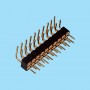 8395 / Conector macho acodado doble fila pin torneado - Paso 2.54 mm