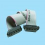 1335 / Conector hembra recto para cable plano - Paso 1,27 x 1,27 mm