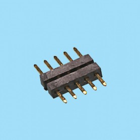 1061 / Regleta recta simple fila doble aislante - Paso 1,00 mm - Conectores placa PCB