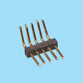 1063 / Regleta acodada simple fila - Paso 1,00 mm - conectores PCB