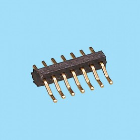 1064 / Regleta acodada simple fila SMD - Paso 1,00 mm - Conectores PCB