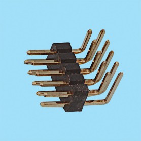 1072 / Regleta doble fila acodada - Paso 1,00 mm - Conectores PCB