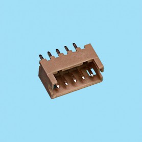 1168 / Conector macho recto para caja 1165 - Paso 1,25 mm