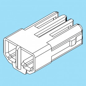 1800 / Caja para terminal de engaste simple fila - Paso 1,80 mm