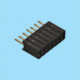 1278 / Conector hembra pcb recto simple fila 4.60 mm - Paso 1,27 mm