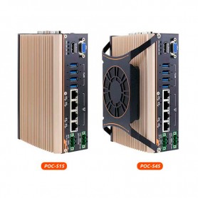 POC-500 Series / AMD Ryzen™ V1605B/ V1807B ultra-compact rugged embedded computer with 4x PoE+ & MezIO™ interface
