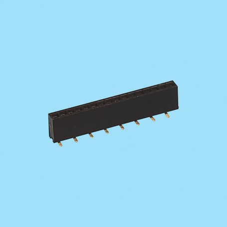 1376 / Conector hembra recto simple fila SMD - Paso 1,27 mm