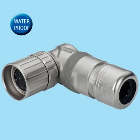 M23SKTL / Female contact angled cable connector – IP67