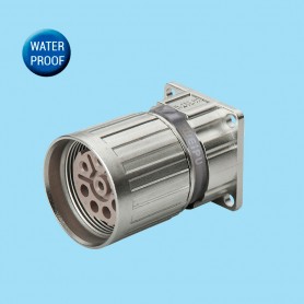 M23DKZ / Female contact square flange receptacle – IP67