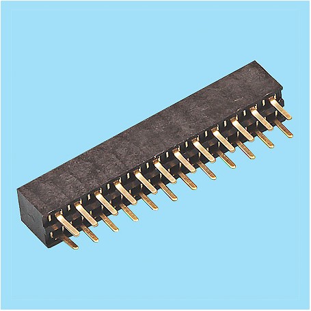2042 / Conector recto hembra doble fila PCB (Base 4.30 mm) - Paso 2,00 mm