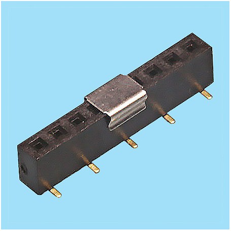 2166 / Conector recto PCB hembra simple fila SMD (Base 4.50 mm) - Paso 2,00 mm