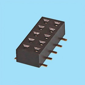 2194 / Conector recto hembra doble fila SMD (Base 2.80 mm) - Paso 2,00 mm