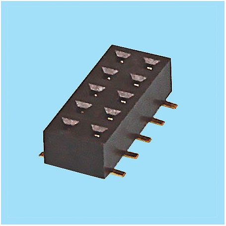 2194 / Conector recto hembra doble fila SMD (Base 2.80 mm) - Paso 2,00 mm