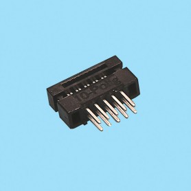 1340 / Conector macho recto para cable plano - Paso 1,27 x 1,27 mm