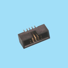 1342 / Conector macho recto polarizado - Paso 1,27 x 1,27 mm