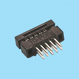 1340 X / Conector hembra recto para cable plano - Paso 1,27 x 1,27 mm