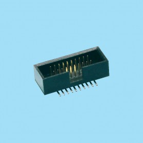 1548 / Conector macho recto polarizado SMD - Paso 1,27 x 2,54 mm