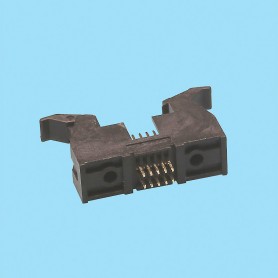 1551 / Conector macho recto con expulsores - Paso 1,27 x 2,54 mm