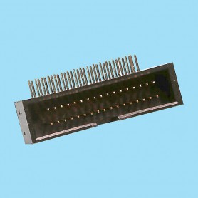 1544 / Conector macho acodado polarizado - Paso 1,27 x 2,54 mm