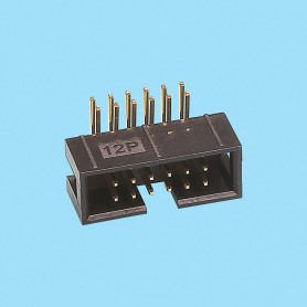 5447 / Conector macho acodado polarizado - Paso 2,54 x 2,54 mm