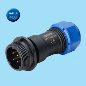 SP1711/P | In-line cable connector male (Solder/Crimp)