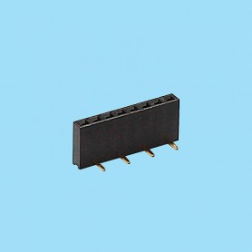 2109 / Conector hembra recto simple fila SMD - Paso 2,54 mm