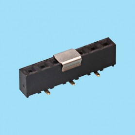 2102 / Conector hembra recto simple fila SMD [7.40 mm] - Paso 2,54 mm