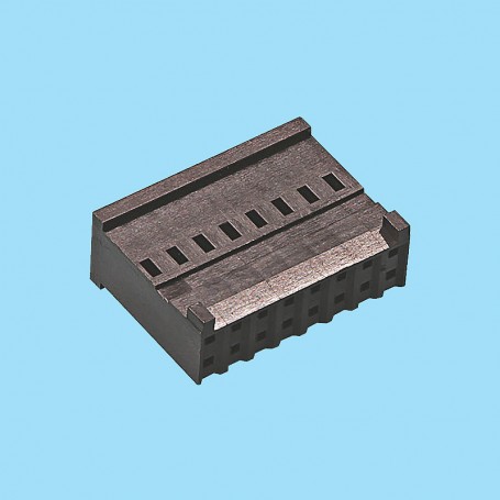 2350 / Caja para terminal de engaste doble fila - Paso 2,54 mm