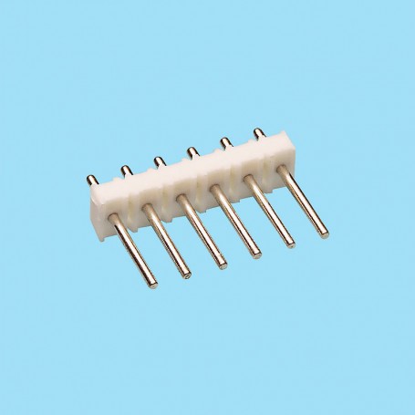 3986 / Regleta recta moldeada pin redondo - Paso 3,96 mm