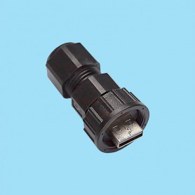 3190 / Conector USB macho impermeable IP67