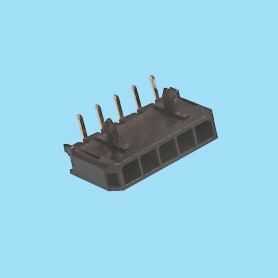 5752 | Micro conector macho acodado de potencia - Paso 3,00 mm
