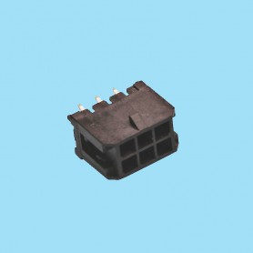 5745 | Micro conector macho recto de potencia - Paso 3,00 mm