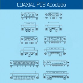 COAXIAL PCB Series / Conector Acodado COAXIAL PCB (Sub-D Combo)