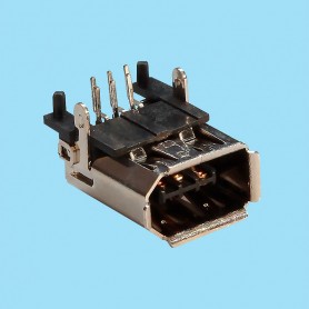 5626 / Conector hembra PCB acodado - IEE1394