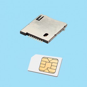 5522 / Zócalo SIM CARD push-push 6 contactos