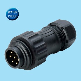 WA22J7TK1 | 6+PE Male cable connector with short back shell