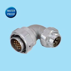 WY-TU | Plug with angled back shell and metal clamping-nut IP66 de Weipu