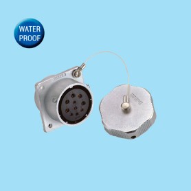 WY-Z | Square flange panel receptacle IP67