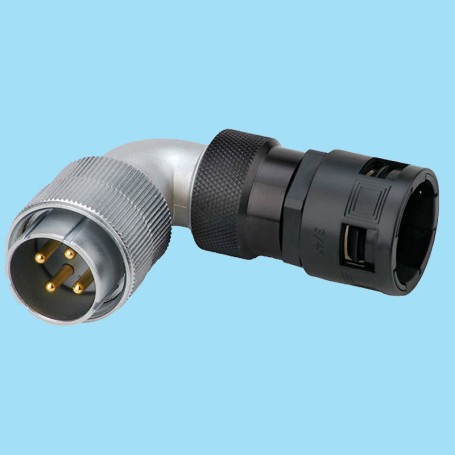 WS-TC | Plug with angled back shell for plastic-hose
