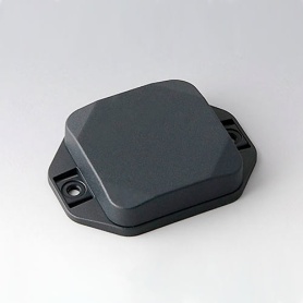 B1804128 / MINI-DATA-BOX SF50 baja 50x50x15mm, con pestañas para bridas, ASA+PC-FR (UL 94 V-0), gris, hasta IP 65